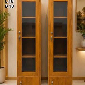 Glass door bookshelf