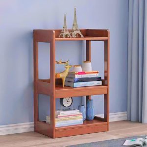 3-Row Wooden Bookshelf